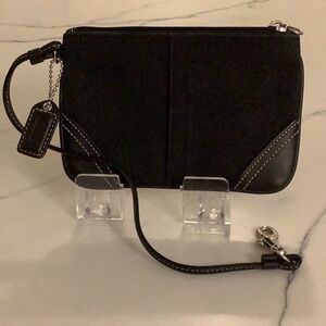 COACH Black Wristlet with